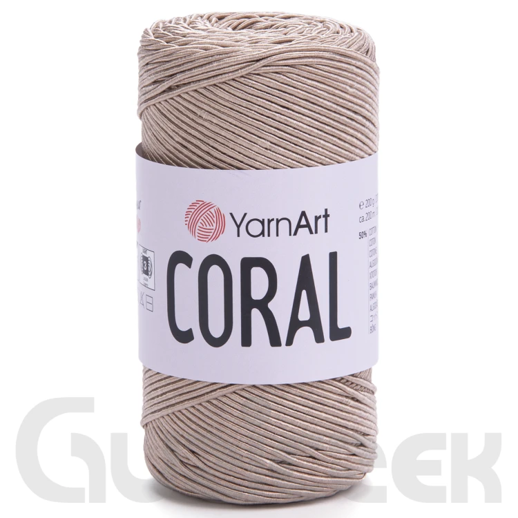 Sznurek YarnArt Coral 1914 ciemny beżowy