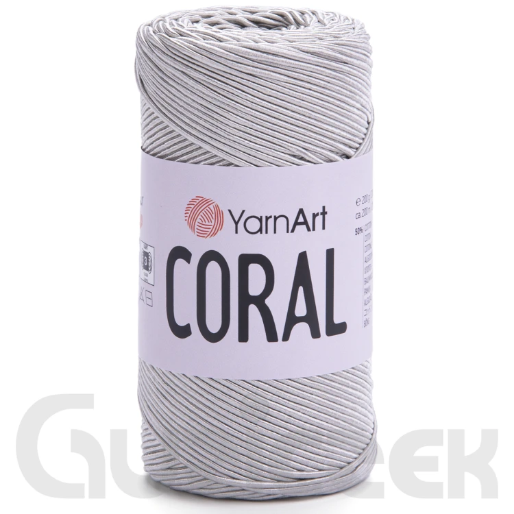 Sznurek YarnArt Coral 1918 srebrny