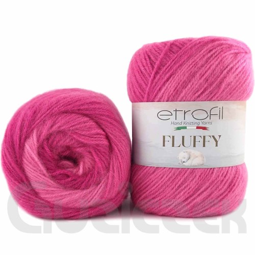 Włóczka Etrofil Fluffy 1144 ciemny różowy