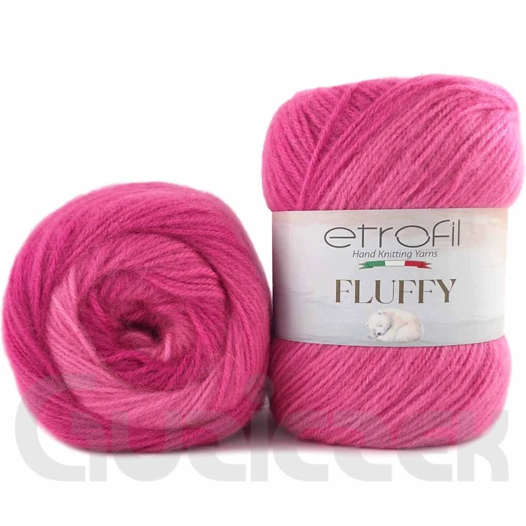 Włóczka Etrofil Fluffy 1144 ciemny różowy