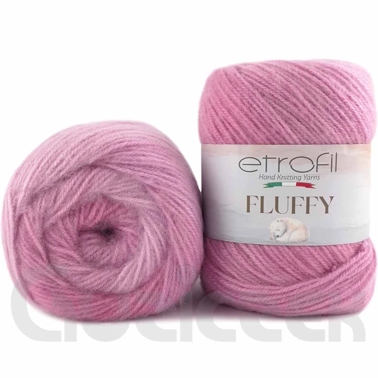 Włóczka Etrofil Fluffy 1055 jasny różowy