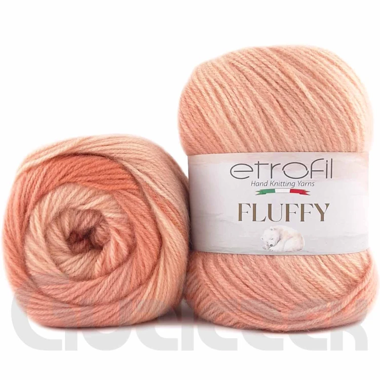 Włóczka Etrofil Fluffy 1147 brzoskwiniowy