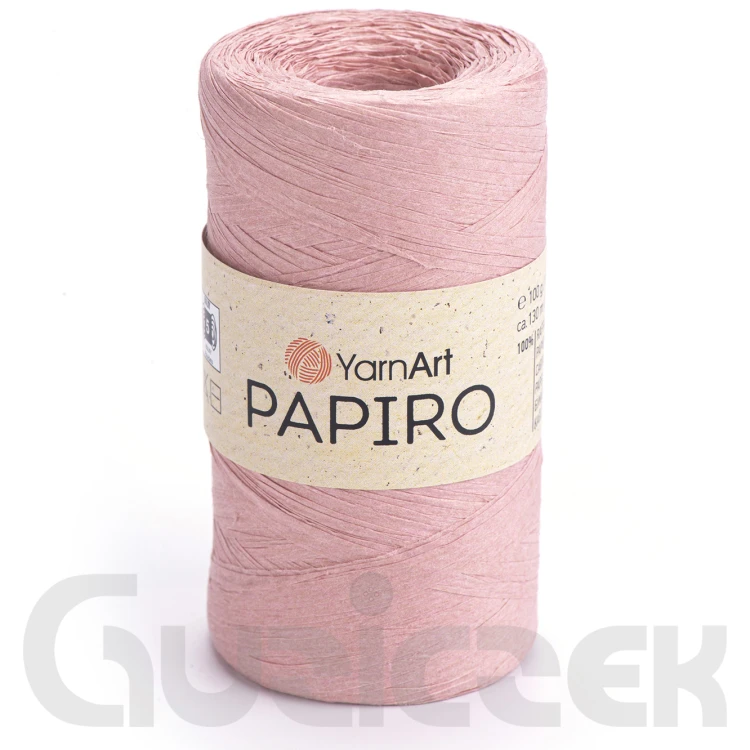 Rafia YarnArt Papiro 1326 brudny różowy