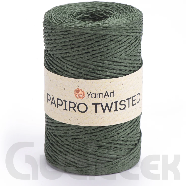 Rafia YarnArt Papiro Twisted 1312 ciemny zielony