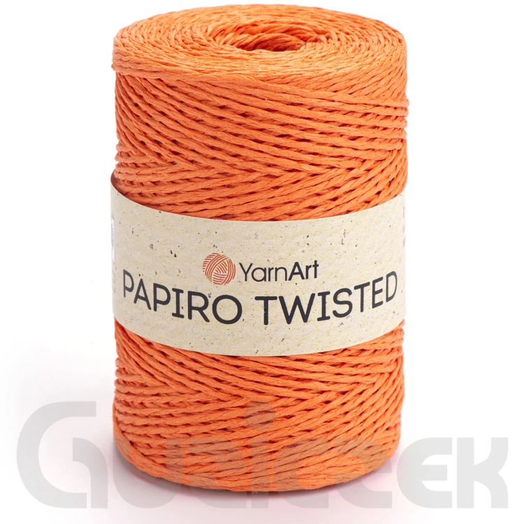 Rafia YarnArt Papiro Twisted 1317 pomarańczowy