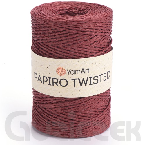 Rafia YarnArt Papiro Twisted 1320 bordowy
