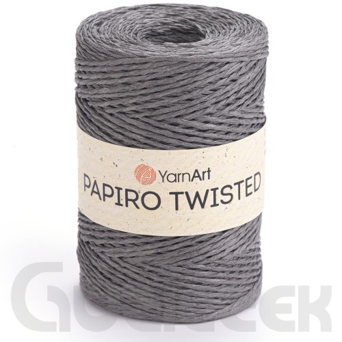 Rafia YarnArt Papiro Twisted 1321 grafitowy