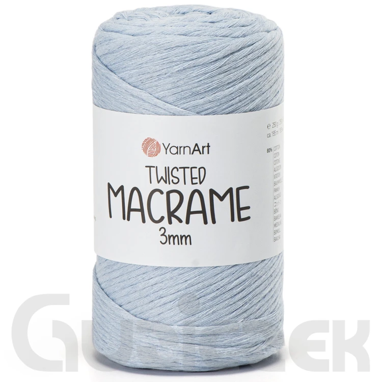 YarnArt twisted macrame 3mm 760 błękitny