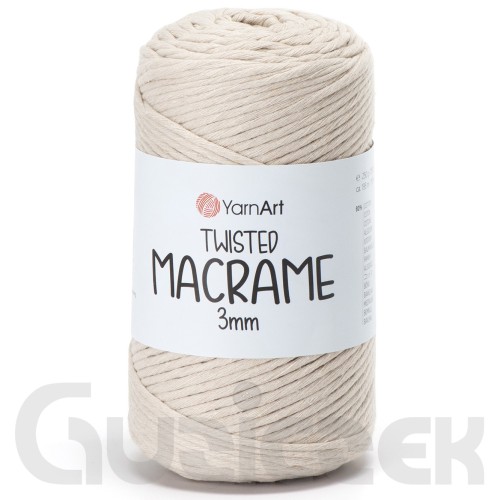 YarnArt twisted macrame 3mm 753 jasny beżowy