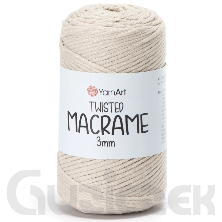 YarnArt twisted macrame 3mm 753 jasny beżowy