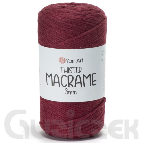 YarnArt twisted macrame 3mm 781 bordowy