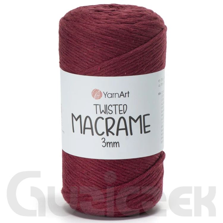 YarnArt twisted macrame 3mm 781 bordowy