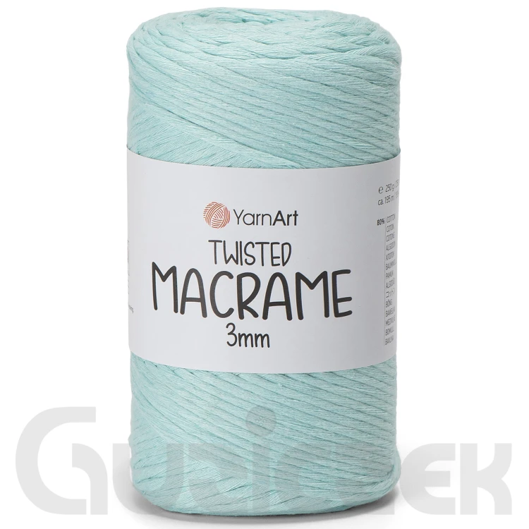 YarnArt twisted macrame 3mm 775 miętowy