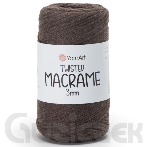 YarnArt twisted macrame 3mm 769 czekoladowy
