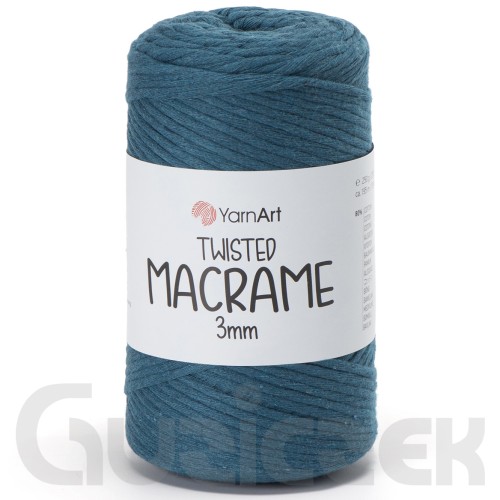 YarnArt twisted macrame 3mm 789 ciemny turkus
