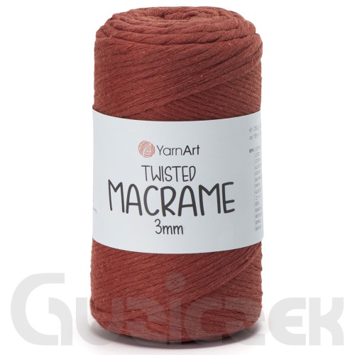 YarnArt twisted macrame 3mm 785 cegła
