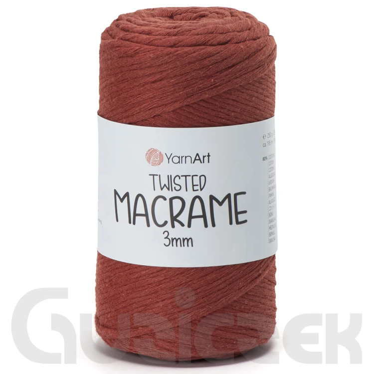 YarnArt twisted macrame 3mm 785 cegła