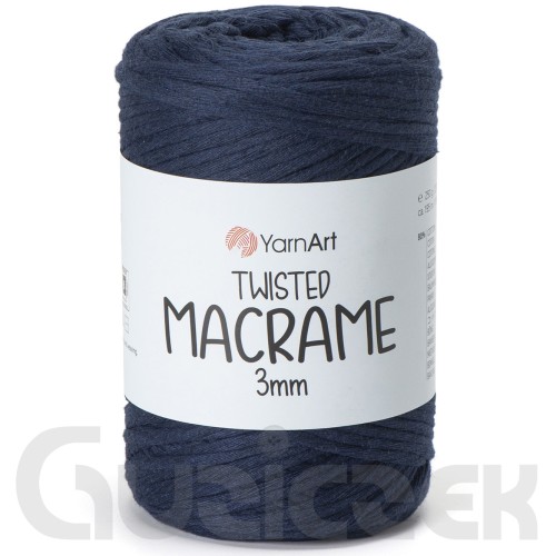 YarnArt twisted macrame 3mm 784 granatowy