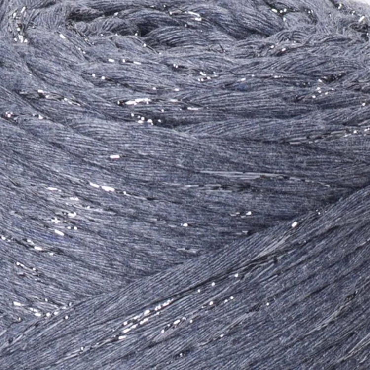 YarnArt twisted macrame 3mm lurex 761 jeans