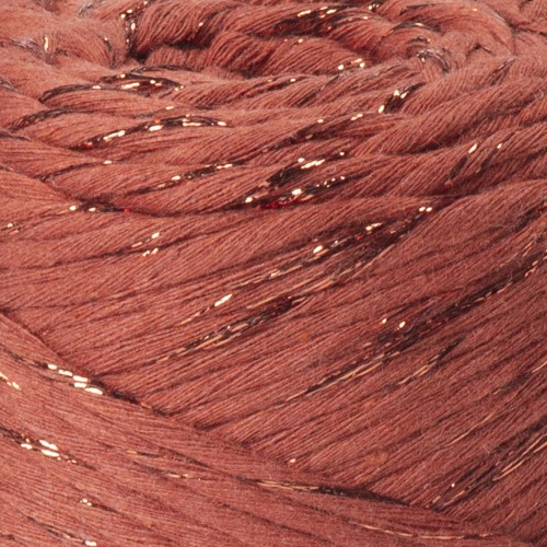 YarnArt twisted macrame 3mm lurex 785 cegła
