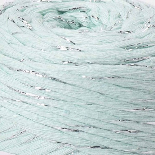YarnArt twisted macrame 3mm lurex 775 miętowy
