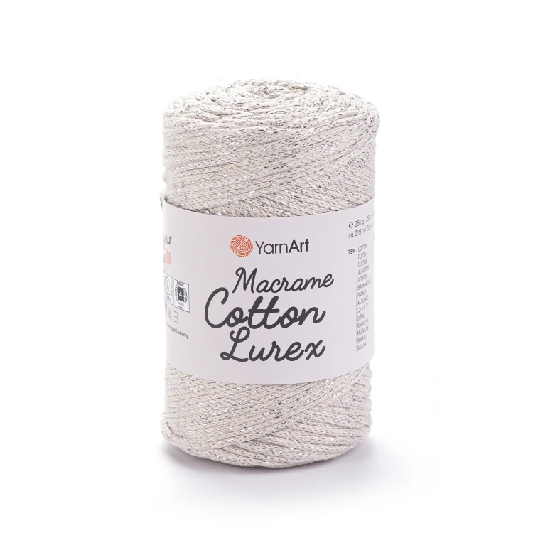 Sznurek YarnArt macrame cotton lurex 725