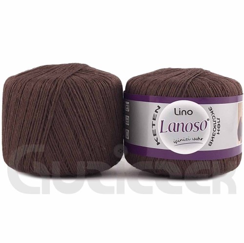 Włóczka Lanoso Lino 926 ciemny brązowy