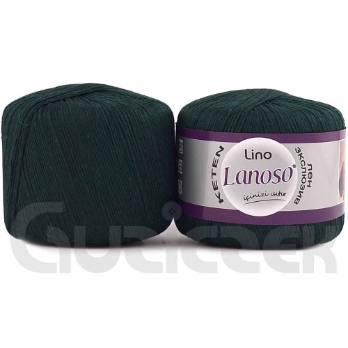 Włóczka Lanoso Lino 930 butelkowa zieleń