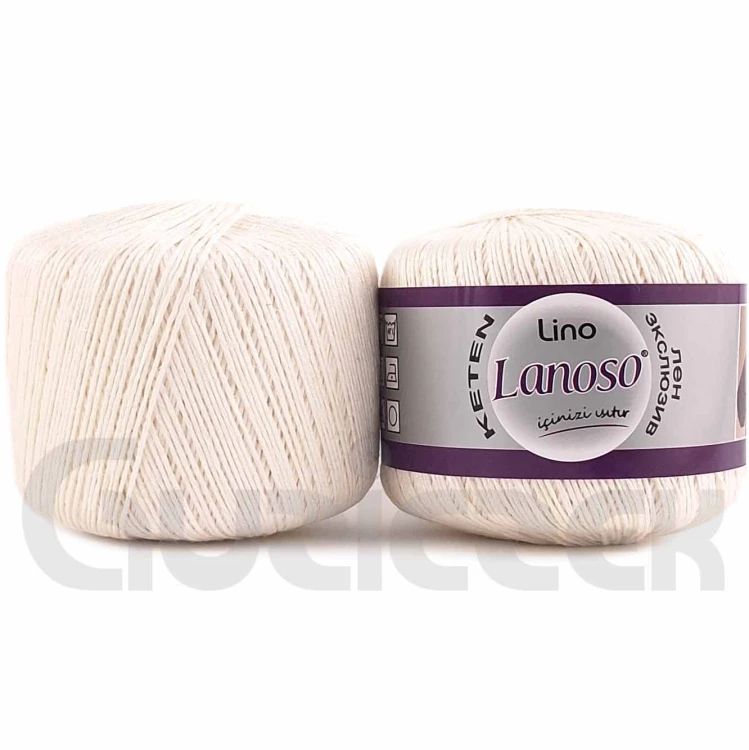 Włóczka Lanoso Lino 901 ecru