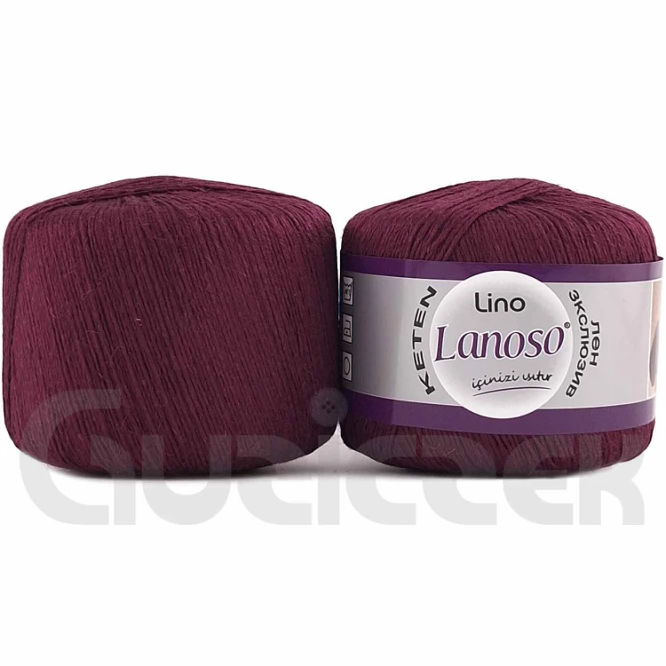 Włóczka Lanoso Lino 978 burgundowy