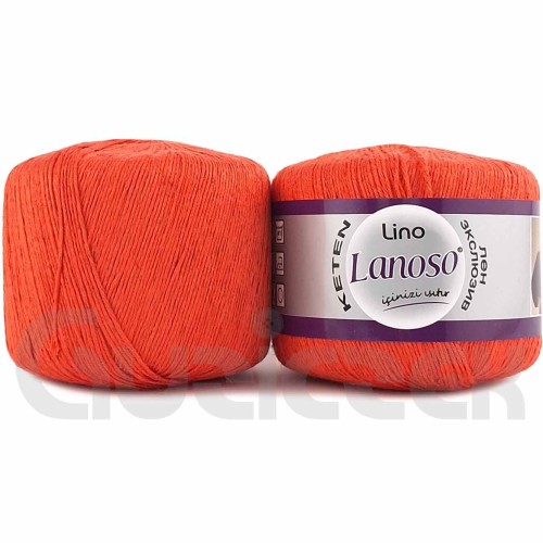 Włóczka Lanoso Lino 906 brudny pomarańcz