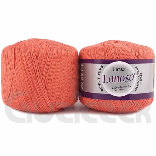 Włóczka Lanoso Lino 934 morelowy