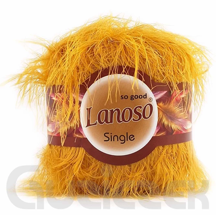 Włóczka Lanoso Single 913 ciemny żółty
