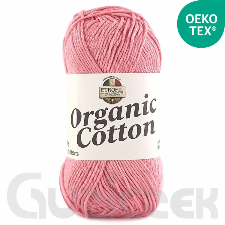 Włóczka Etrofil Organic Cotton 73435 ciepły różowy