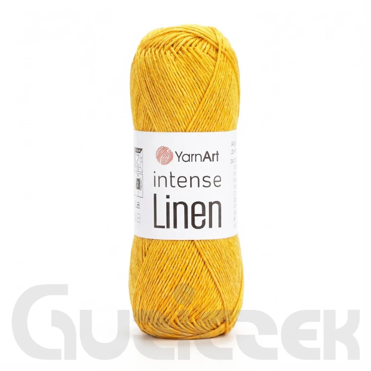 Włóczka YarnArt Intense Linen 4117 ciemny żółty