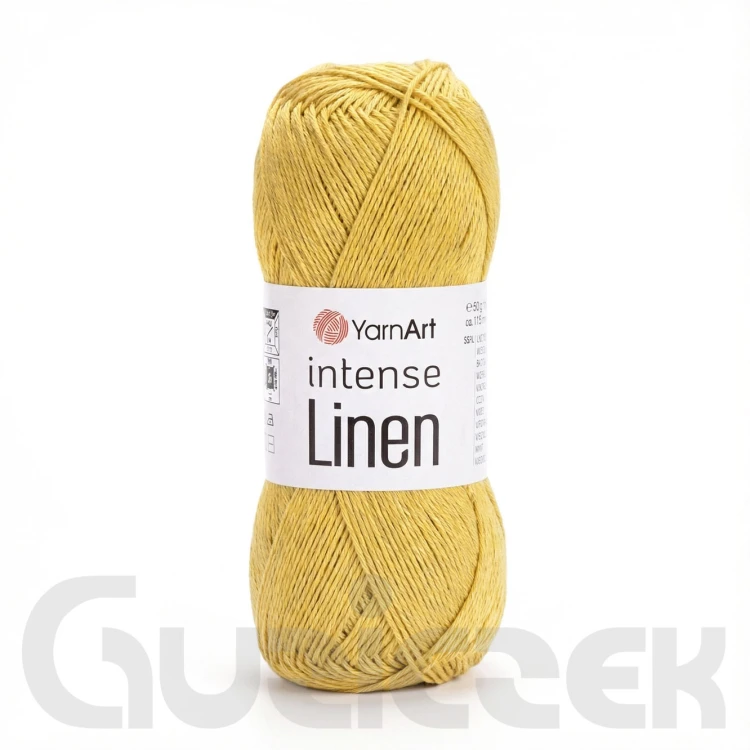 Włóczka YarnArt Intense Linen 4119 jasna musztarda