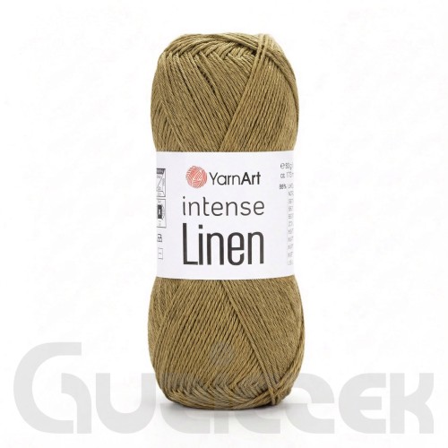 Włóczka YarnArt Intense Linen 4120 żółta oliwka