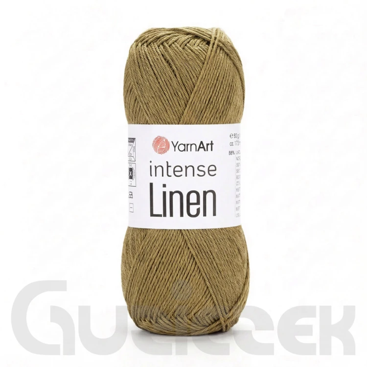 Włóczka YarnArt Intense Linen 4120 żółta oliwka