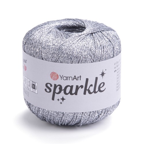 Kordonek YarnArt Sparkle 1300 srebrny