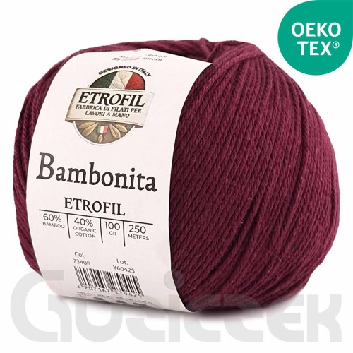 Włóczka Etrofil Bambonita 73408 burgundowy