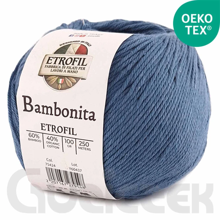 Włóczka Etrofil Bambonita 75424 dżinsowy