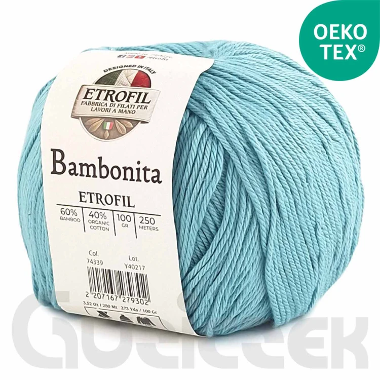 Włóczka Etrofil Bambonita 74339 brudny lazur
