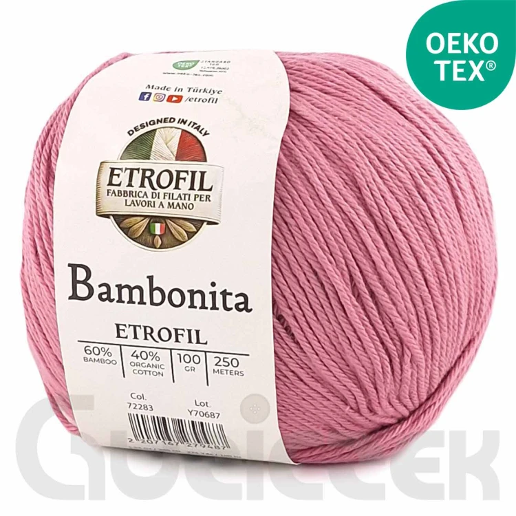 Włóczka Etrofil Bambonita 73429 ciemny brudny róż