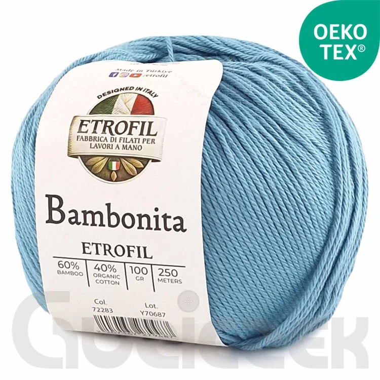 Włóczka Etrofil Bambonita 74374 ciemny brudny lazur