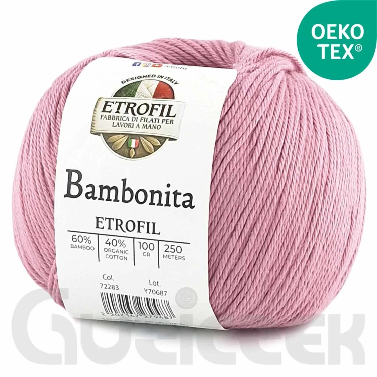 Włóczka Etrofil Bambonita 73406 brudny róż