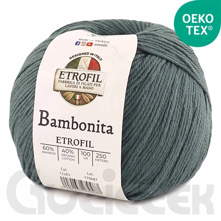 Włóczka Etrofil Bambonita 74344 zgniła zieleń