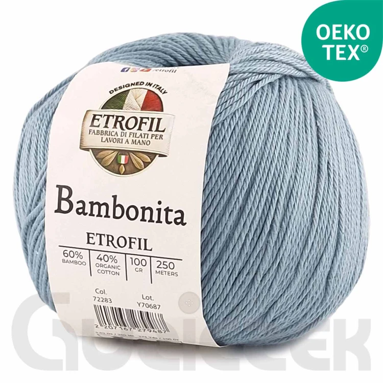 Włóczka Etrofil Bambonita 75338 zielonoszary
