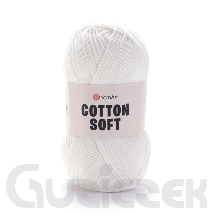 Włóczka YarnArt Cotton soft 01 biały