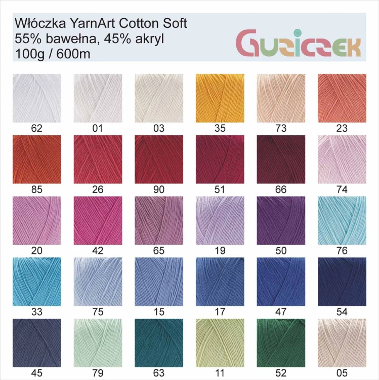 Wzornik YarnArt Cotton Soft