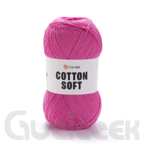 Włóczka YarnArt Cotton soft 42 intensywny różowy